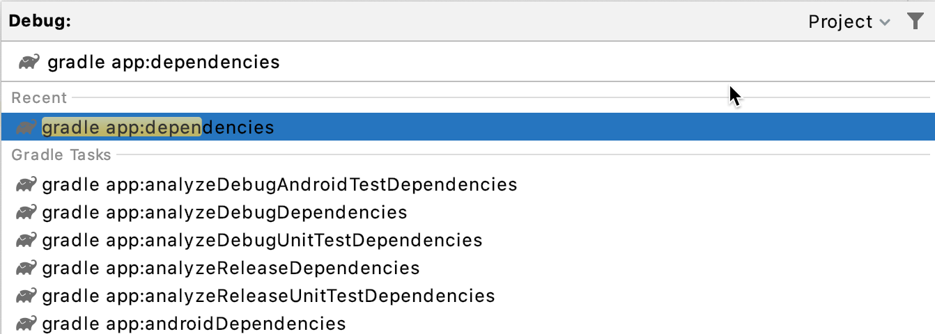 Run dependencies command